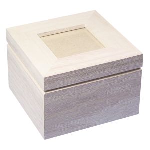 Wooden box w. photo cover FSC Mix Credit