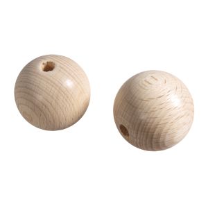 Raw wood balls FSC 100%, drilled, 30mm ø
