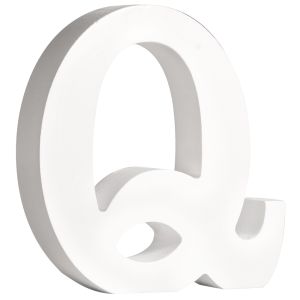 MDF- Buchstabe Q , weiß