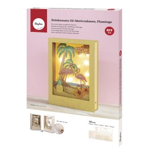 Holzbaus. 3D-Motivr. Flamingo, FSC 100%