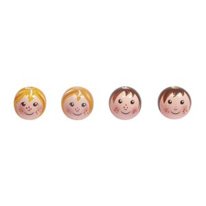 Wooden ball Girl&Boy, 23mm ø