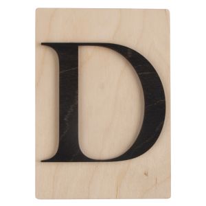 Holz Buchstabe D, FSC Mix Credit
