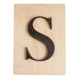 Holz Buchstabe S, FSC Mix Credit