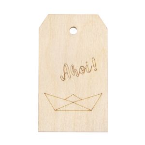 Wood tag  Ahoi , FSC Mix Credit