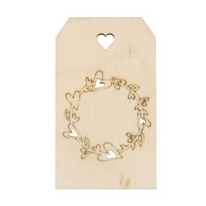 Wood tag Wreath, FSC Mix Credit