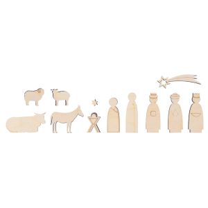 Wood deco Nativity figure,FSC Mix Credit