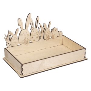 Holztablett Osterhasen, FSC Mix Credit