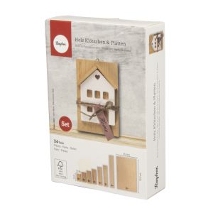 Wood pen blank + plank set, FSC 100%