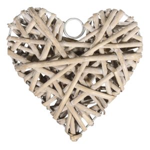 Grazing heart white stripped, 10cm ø