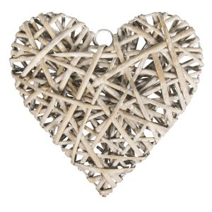 Grazing heart white stripped, 15.5cm ø