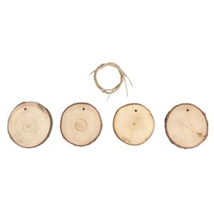Holzscheiben zum Hängen, 6,5-7,5cm ø