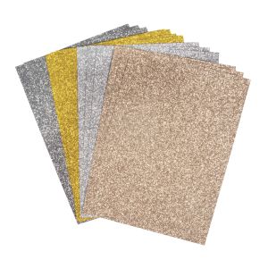Glitterpapier Mix - Basics, A5,selbstkl.