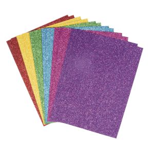 Glitterpapier Mix - Bunt, A5, selbstkl.