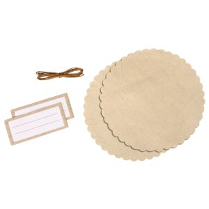 Dekoset f. Marmeladenglas Leinen, 15cm ø
