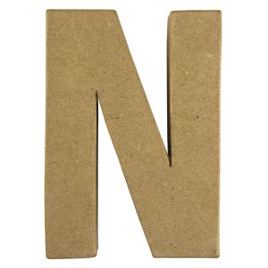 Pappmaché Buchstabe N FSC Recycled 100%