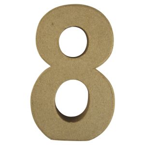 Papier-mâché number 8 FSC Recycled 100%