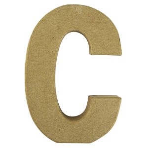 Papier-mâché letter C FSC Recycled 100%