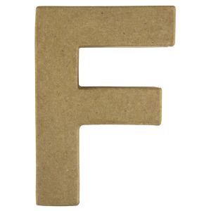 Pappmaché Buchstabe F, FSC Recycled 100%