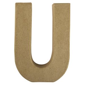 Pappmaché Buchstabe U, FSC Recycled 100%