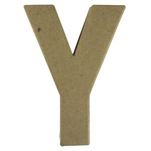 Papier-mâché Letter Y, FSC Recycled 100%