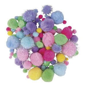 Pompom mix Metallic, 0.5-4,5cmø