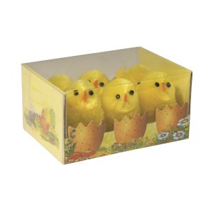 Chicks made of silk chenille