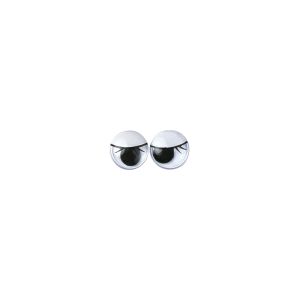 Plastic wiggle eyes with eyelash 12 mm