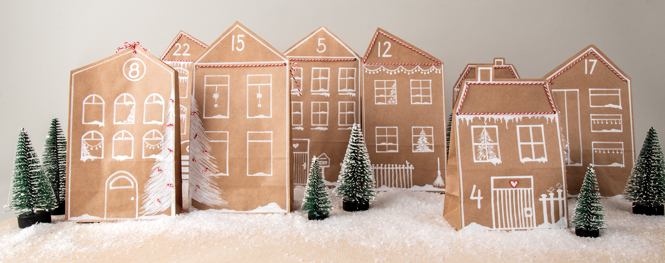 Advent Calendar Paper Bag Houses
