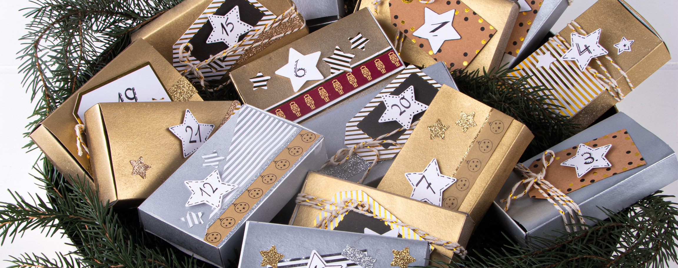 Advent calendar with matchboxes