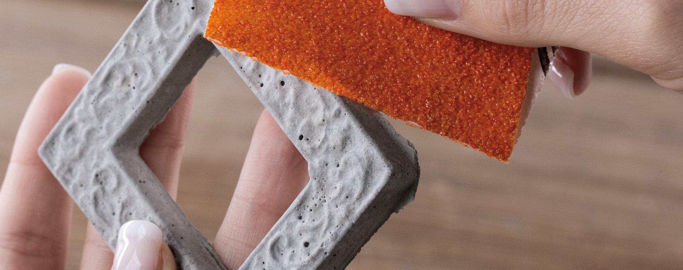 Cement picture frame