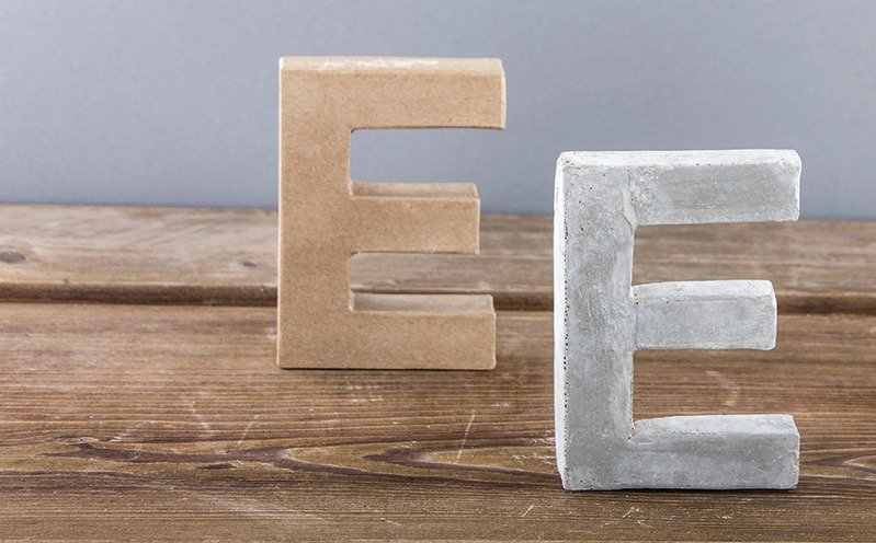 Beton Buchstabe