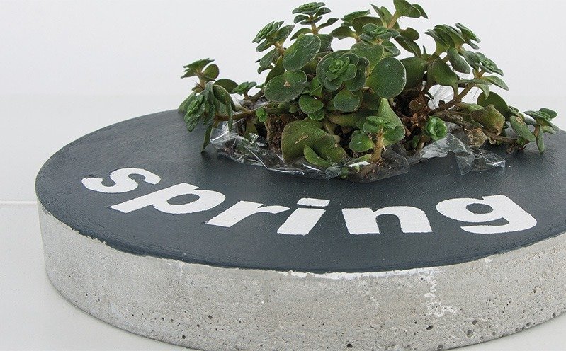 Beton-Fliese rund „Spring“