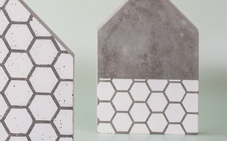 Beton-Haus mit halber Wabe