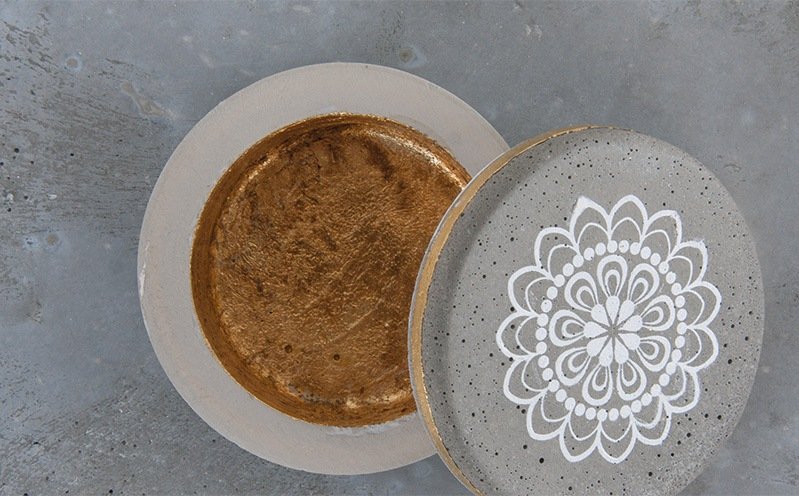 Beton-Schmuckdose 7,5 cm