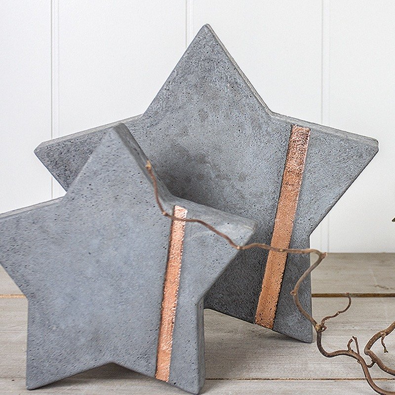 Beton-Stern 28 cm mit Metallicstreifen