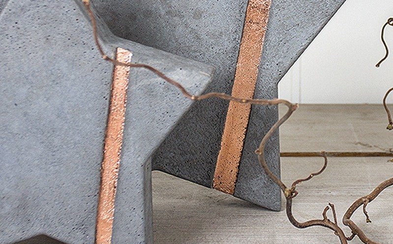 Beton-Stern 28 cm mit Metallicstreifen