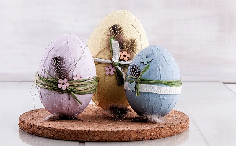 Bunte Styropor Eier