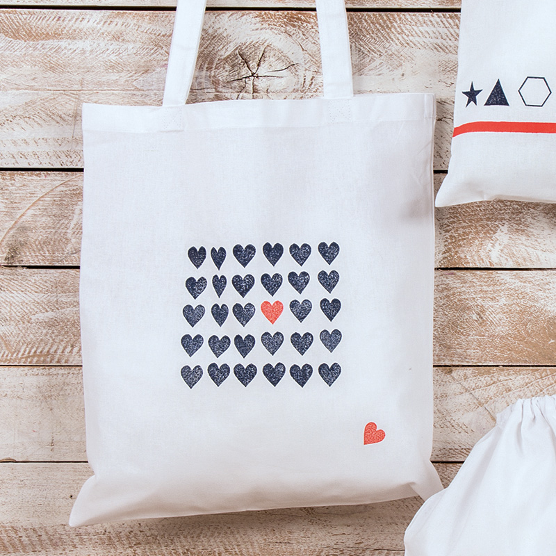 CANVAS - Baumwoll-Tasche Herzen