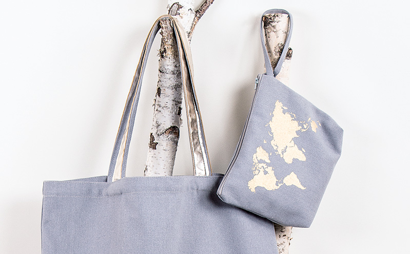 CANVAS - Tasche mit Weltkarte