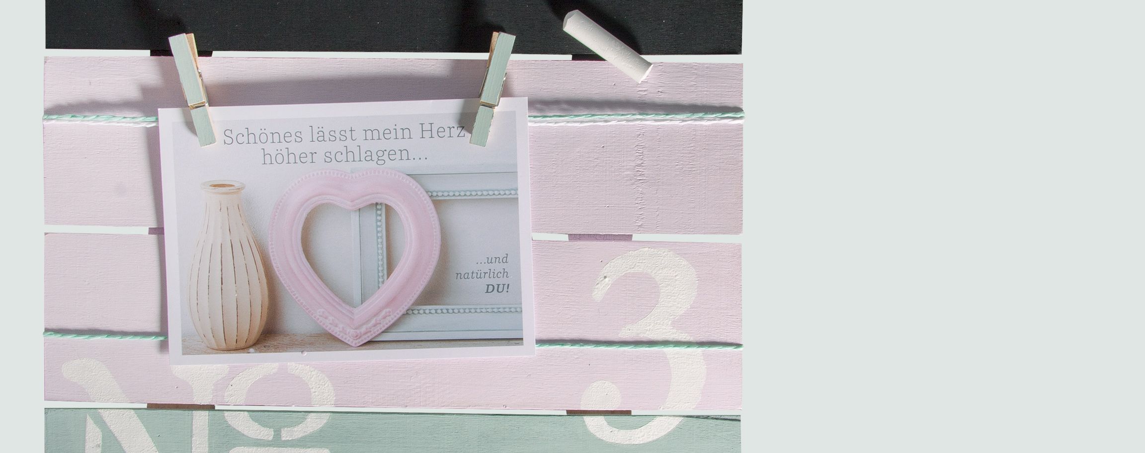 Chalky Finish Board rosa/mintgrün