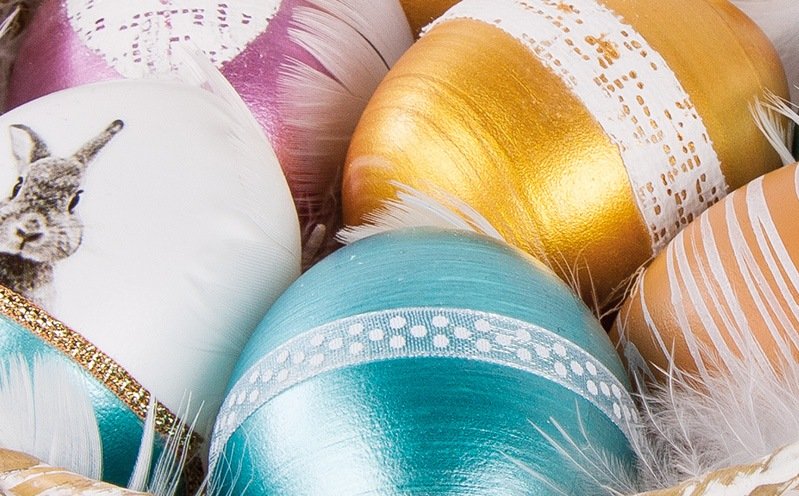 Eier mit Extreme Sheen