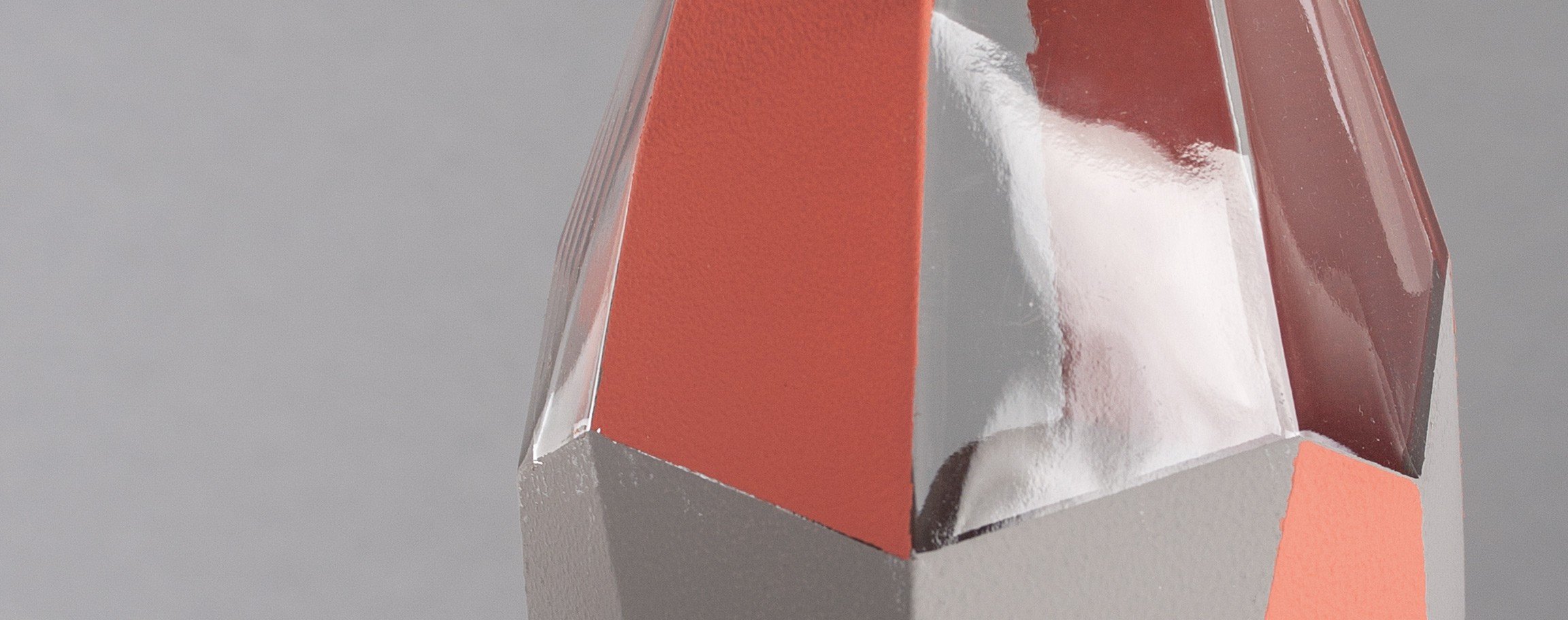 Faceted glass vase