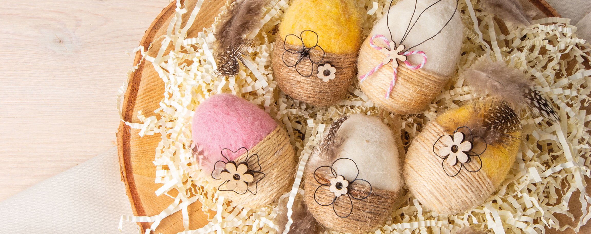 Felted easter eggs