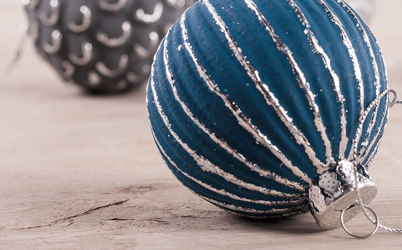 Glaskugeln mit Chalky Finish und Spiegelfolie