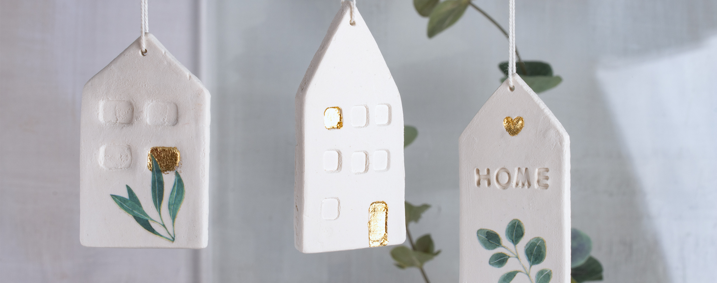 Houses made of modelling material