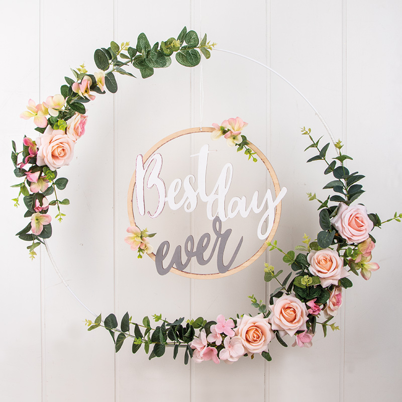 Wooden flower Wreath