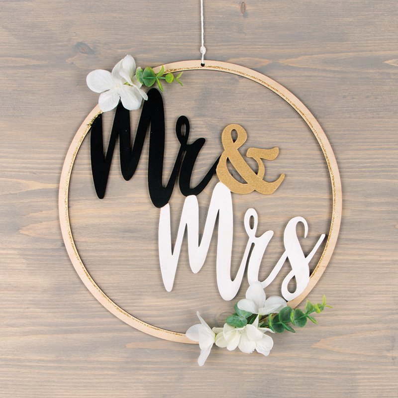 Holzkranz „Mr & Mrs“