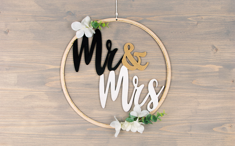 Holzkranz „Mr & Mrs“