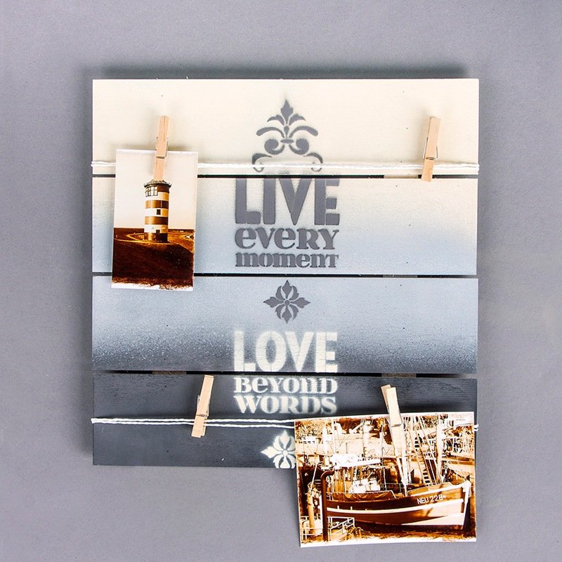 Holzlattenrahmen mit Chalky Finish Spray
