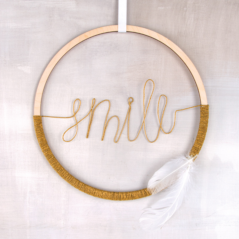 Wooden ring Smile